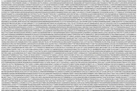 1 trillion digits of e|10000 digits of e .